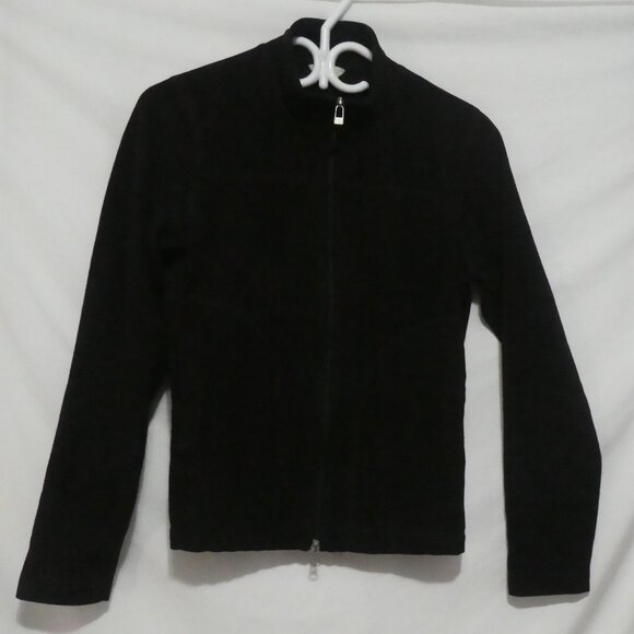 JACOB CONNECTION | medium | Black Zip-Up Lightweight Fleece Jacket - Picture 1 of 15
